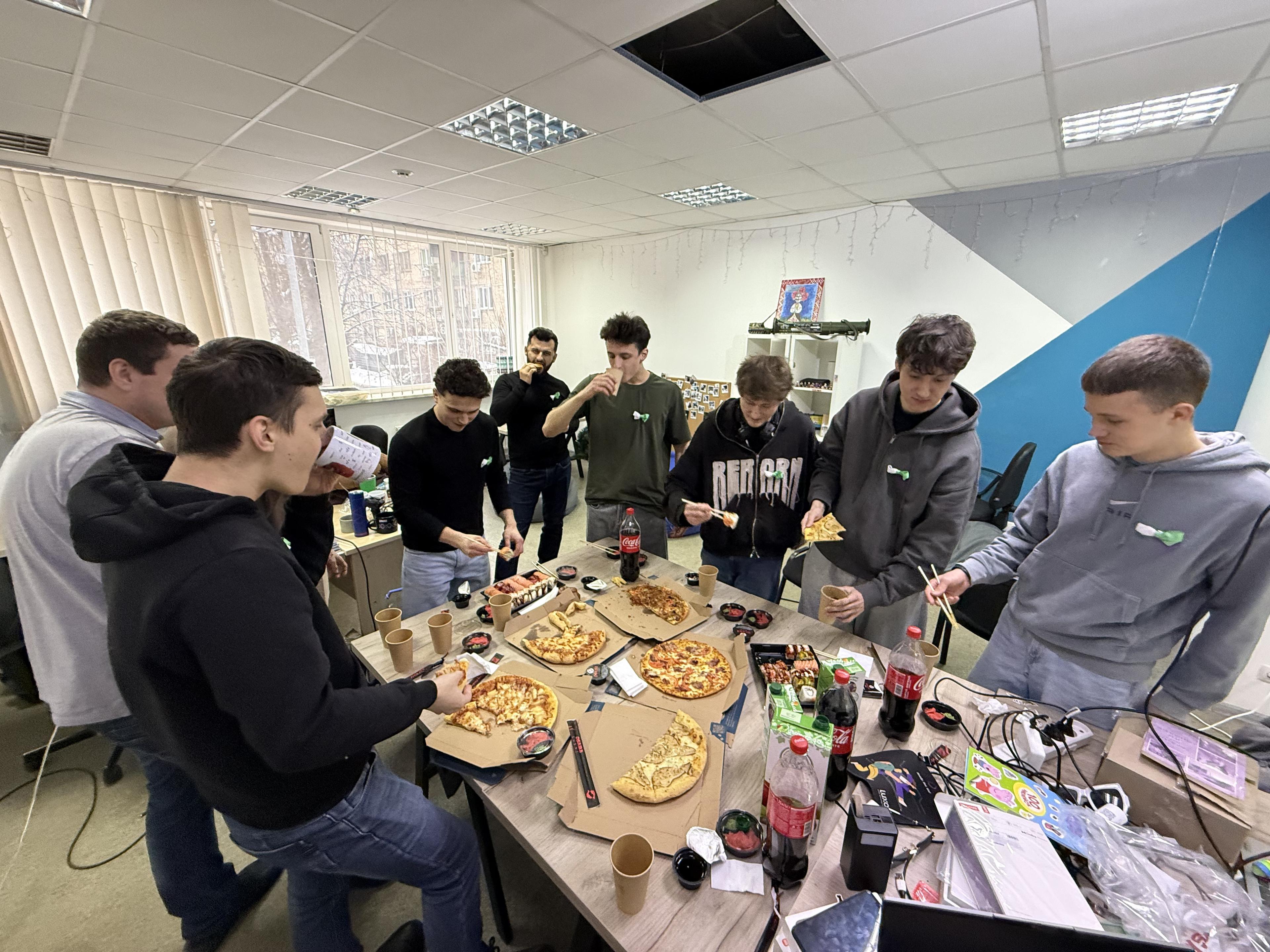 Our team working together